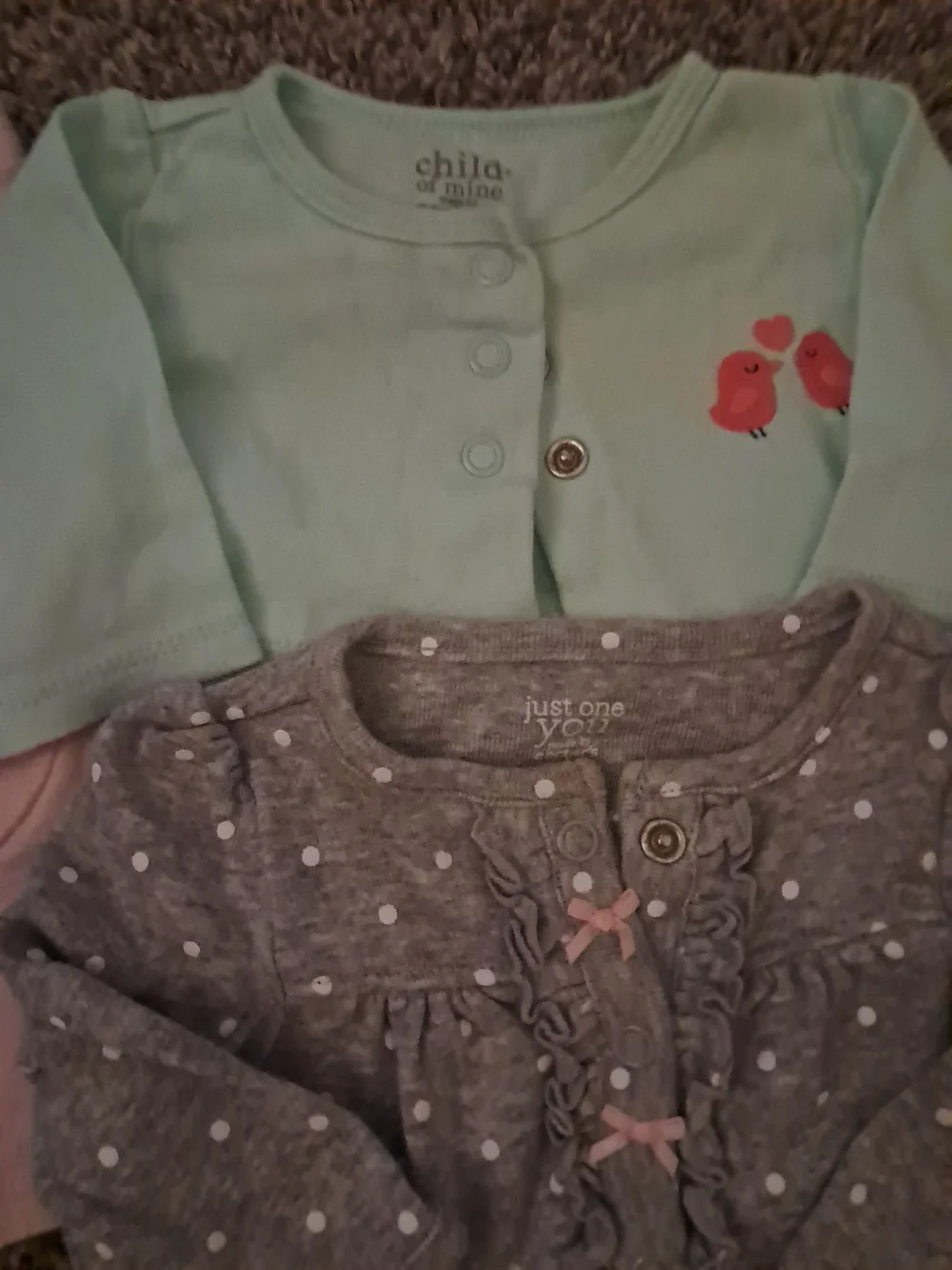 Carter's Gray & Mint Baby Outfit Set